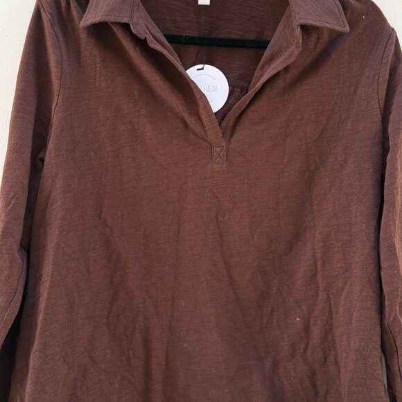 NWT Anthem the Label Long Sleeve Popover Slub Henley. Size Small - Picture 6 of 11